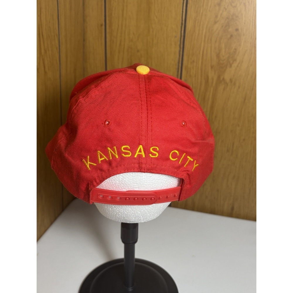 Vintage 90s Kansas City Chiefs AJD Snapback‎ Hat Red NFL - Picture 4 of 5